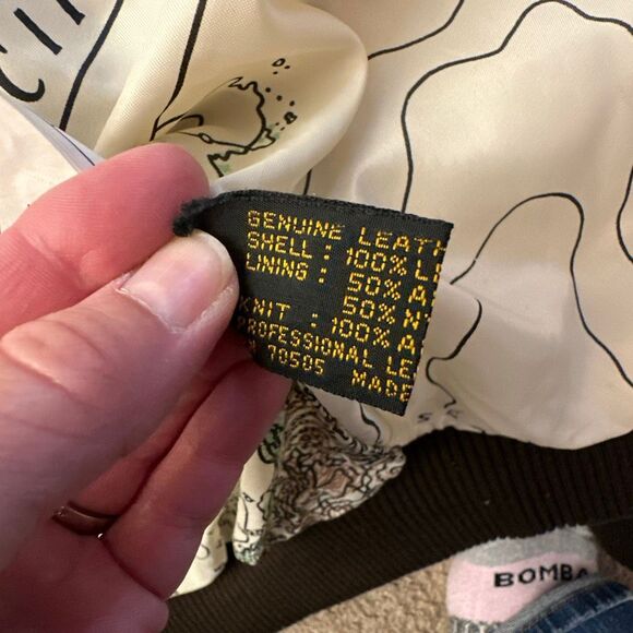 1991 American Born Army Air Force Type A-2 Leather Flight Jacket - Picture 16 of 16